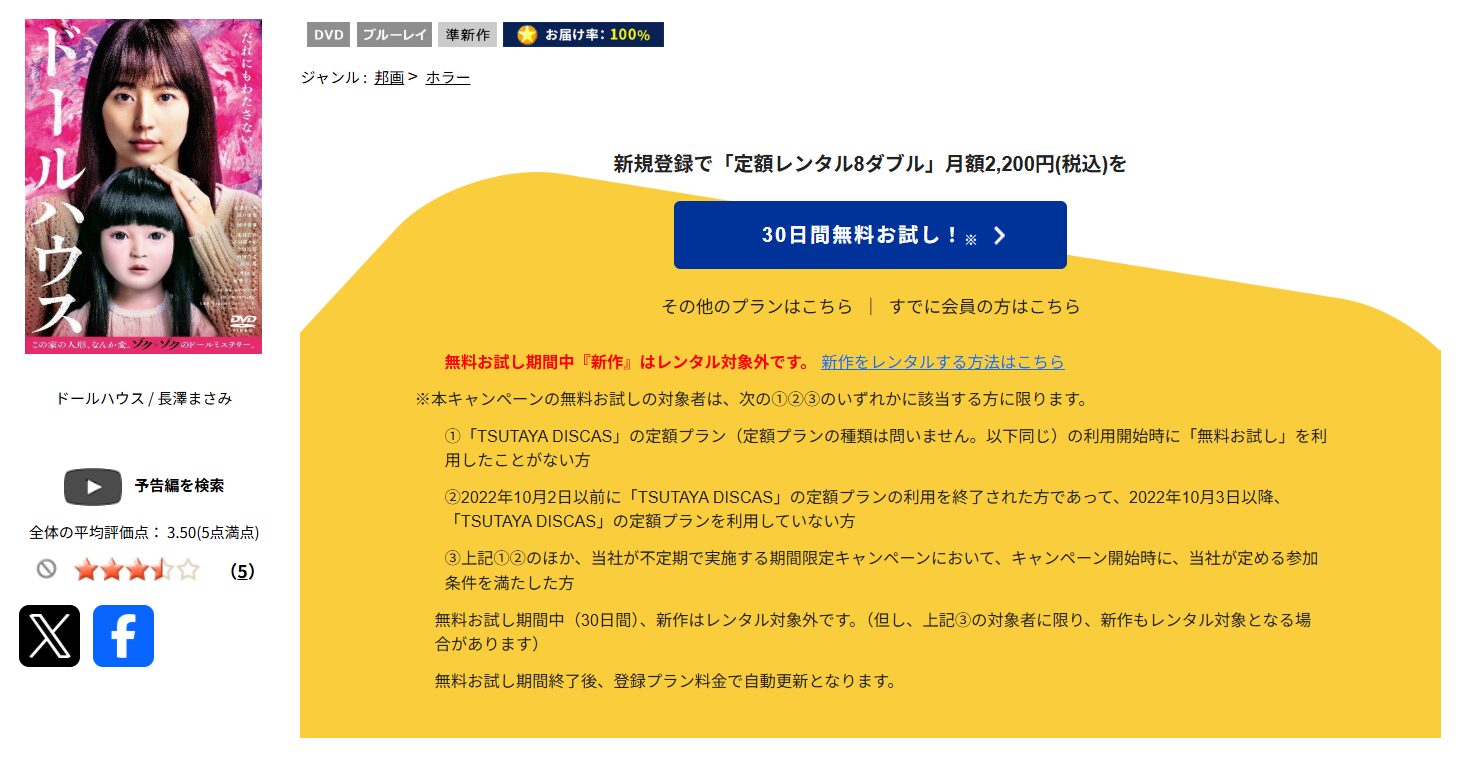 TSUTAYA DISCASのドールハウス