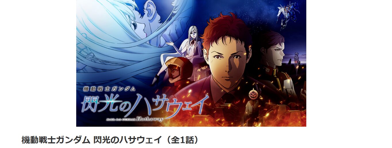 dアニメストアの機動戦士ガンダム 閃光のハサウェイ配信画像