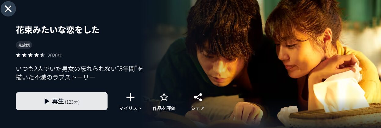 U-NEXTの花束みたいな恋をした配信画像