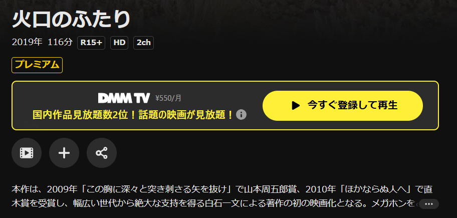 DMM TVの火口のふたり配信画像