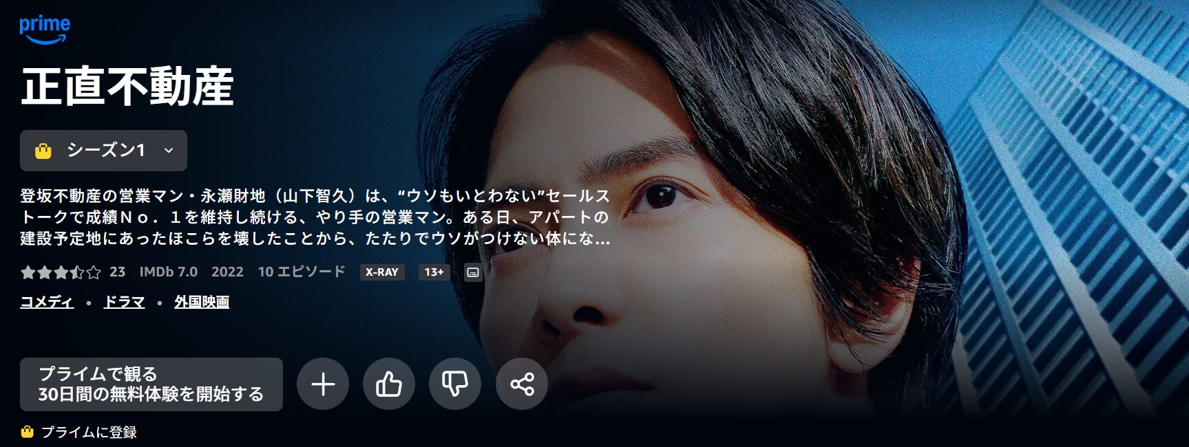 Amazonプライムの正直不動産配信画像