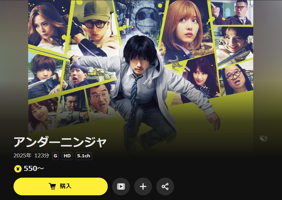 DMM TVのアンダーニンジャ（実写）配信画像