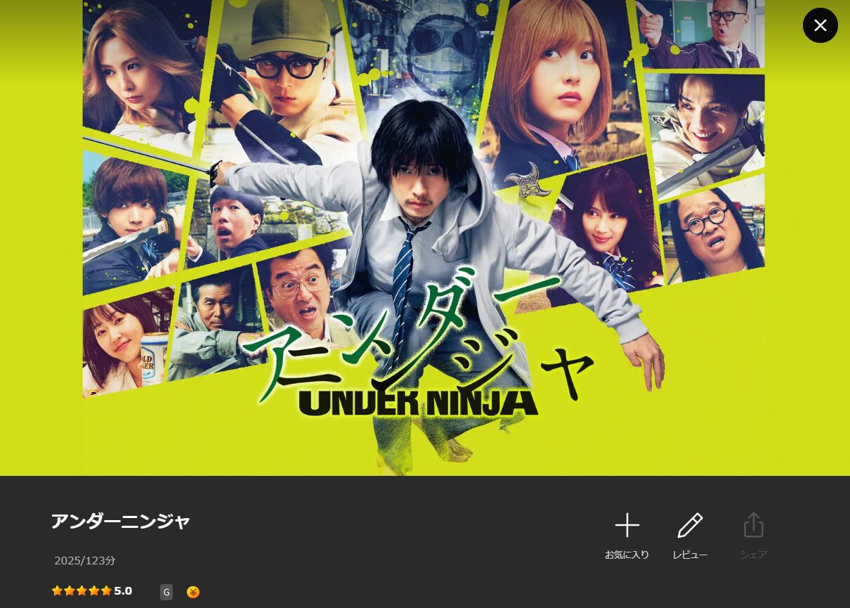 Leminoのアンダーニンジャ（実写）配信画像