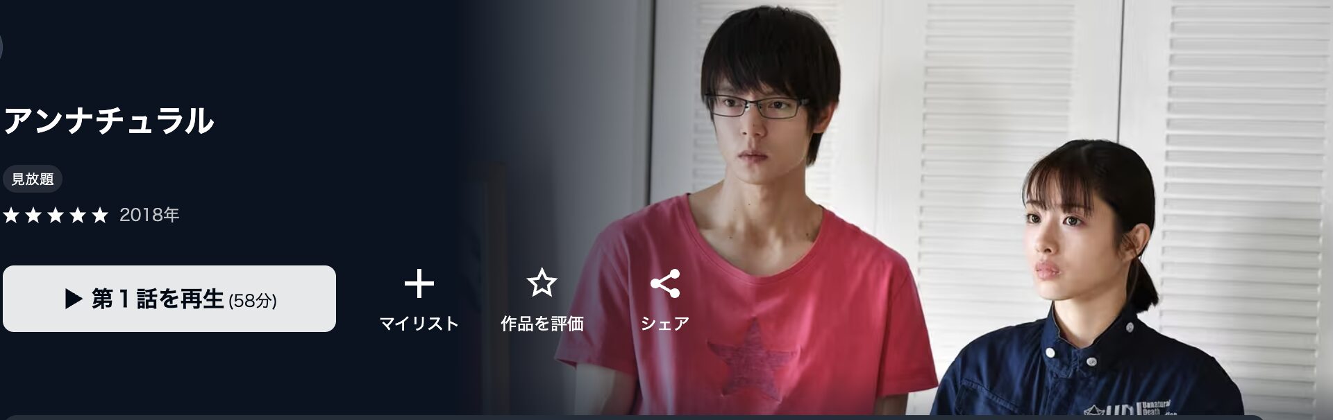 U-NEXTのアンナチュラル配信画像