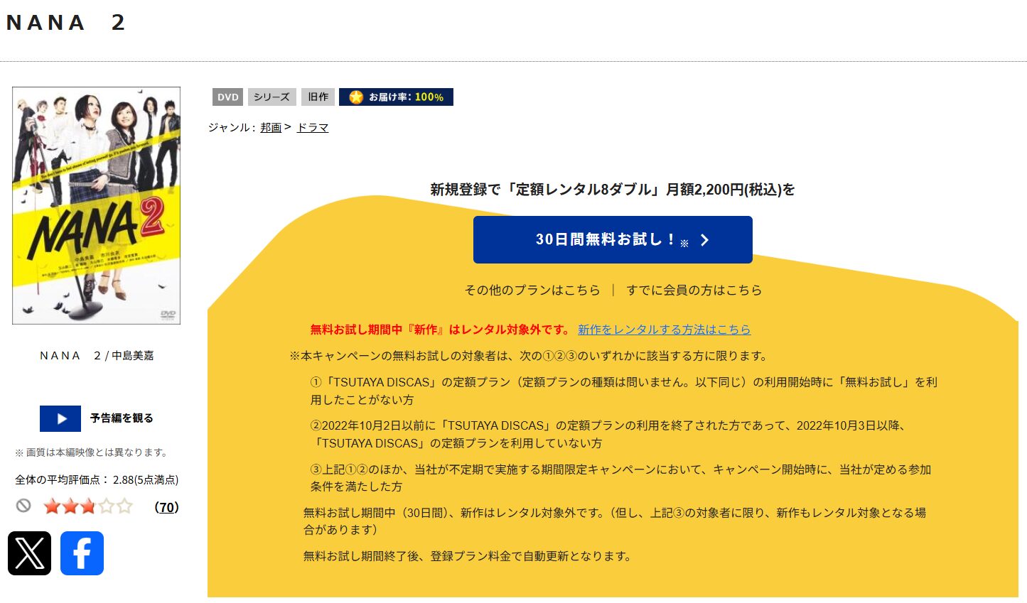 TSUTAYA DISCASのNANA2