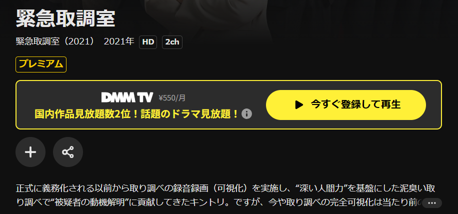 DMM TVの緊急取調室シーズン4（2021）配信画像
