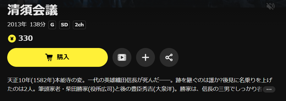 DMM TVの清須会議配信画像