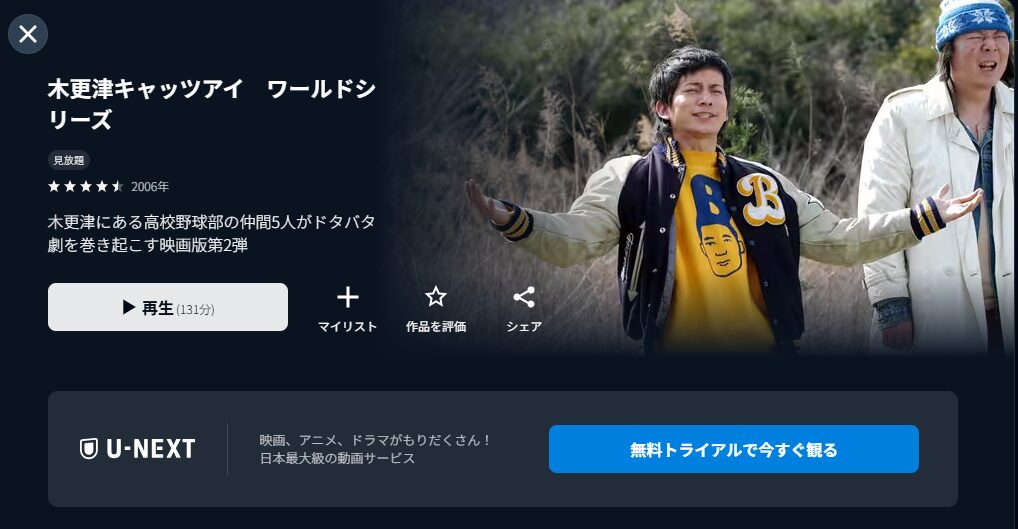 U-NEXTの木更津キャッツアイ ワールドシリーズ配信画像
