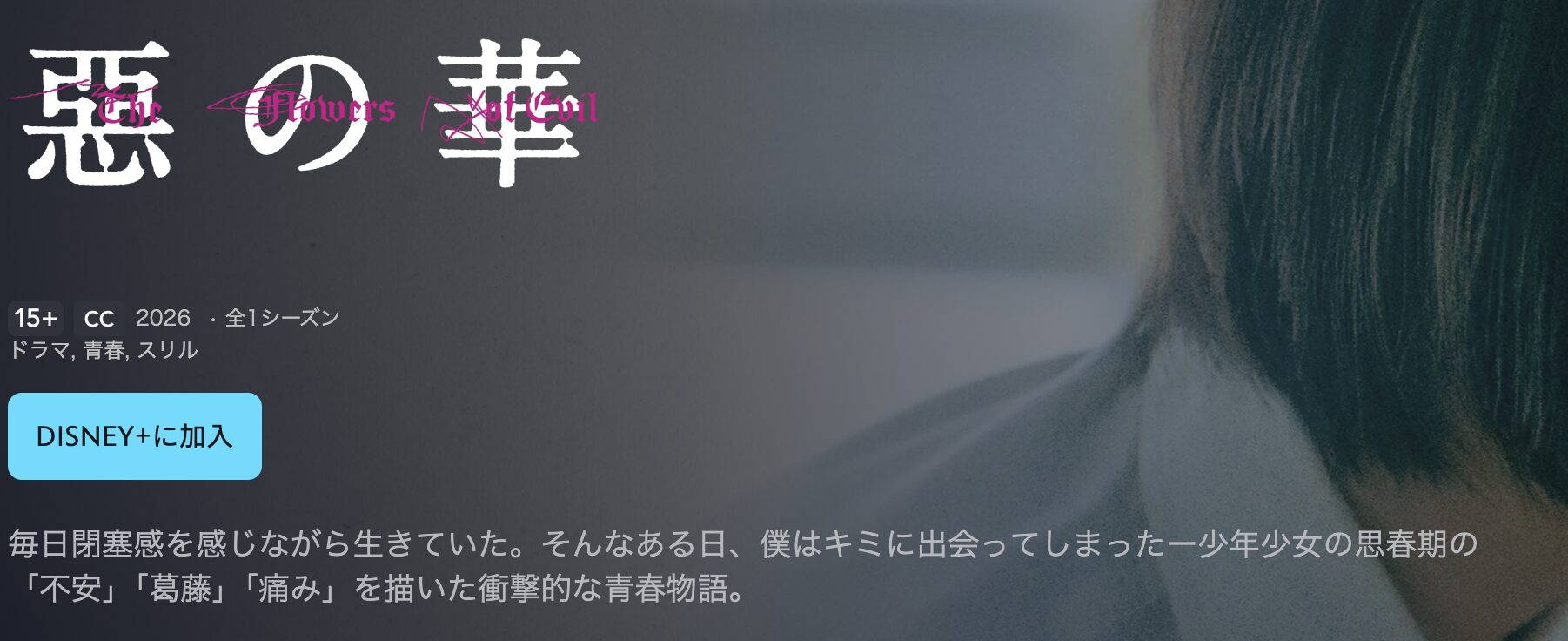 ディズニープラスの惡の華配信画像