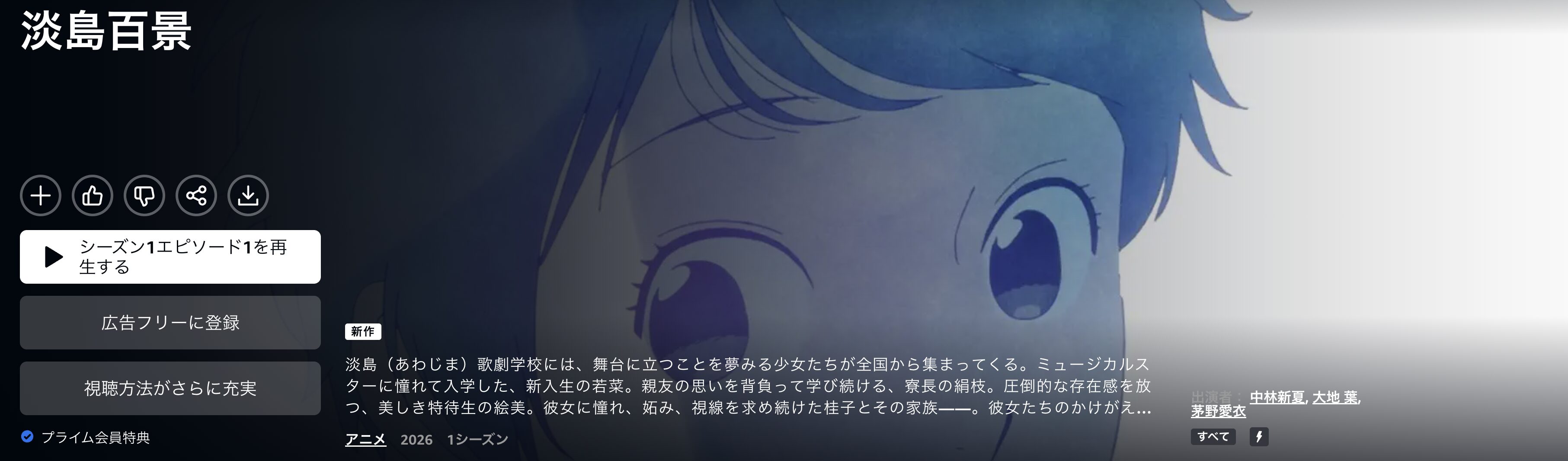 Amazonプライムの淡島百景配信画像