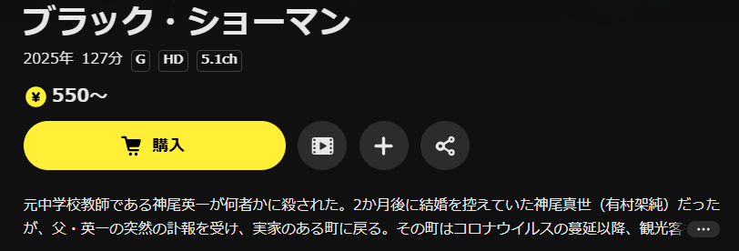 DMM TVのブラック・ショーマン配信画像