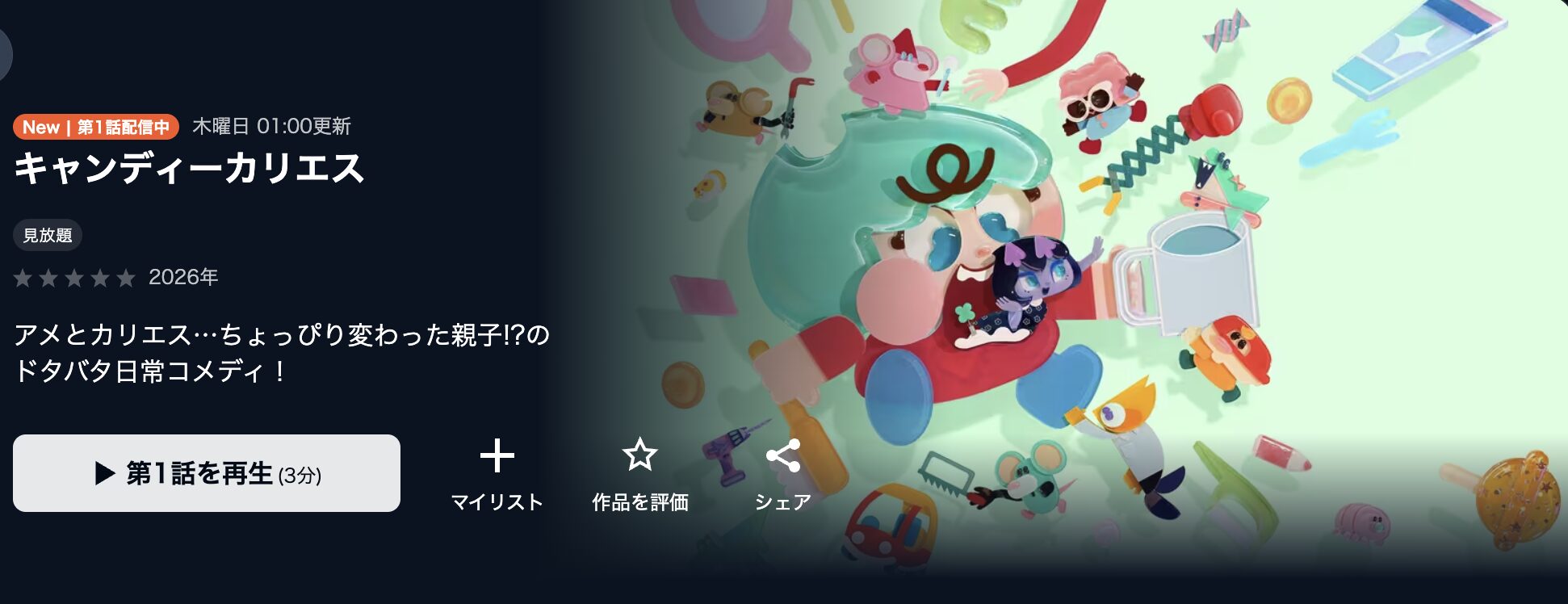 U-NEXTのキャンディーカリエス配信画像