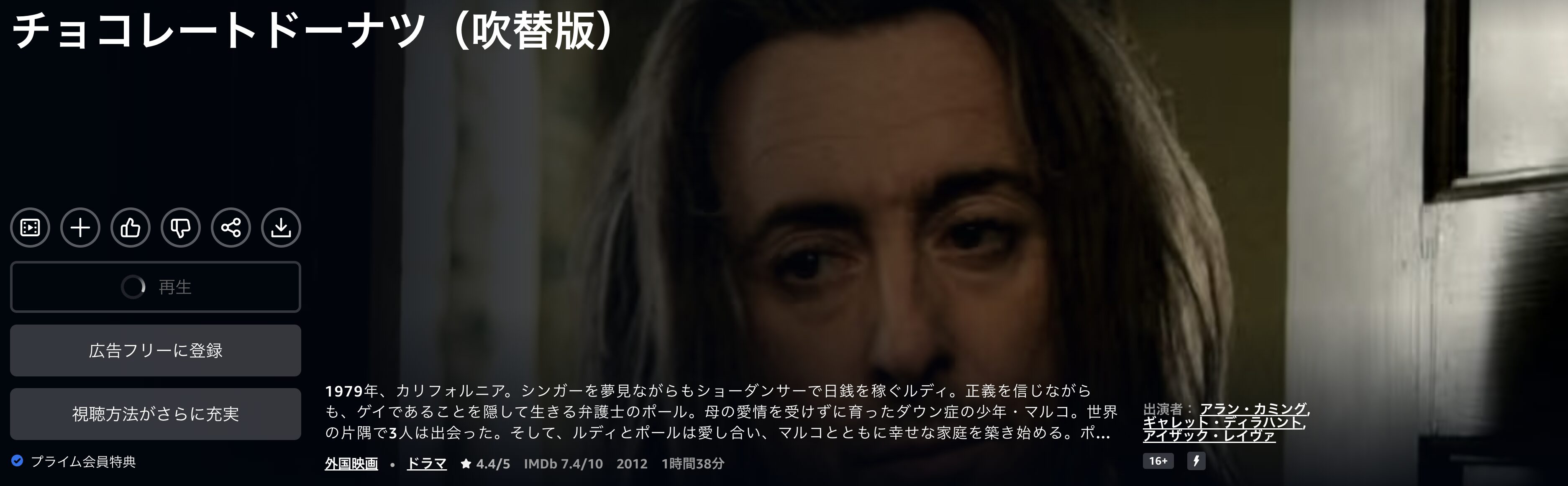 Amazonプライムのチョコレートドーナツ配信画像
