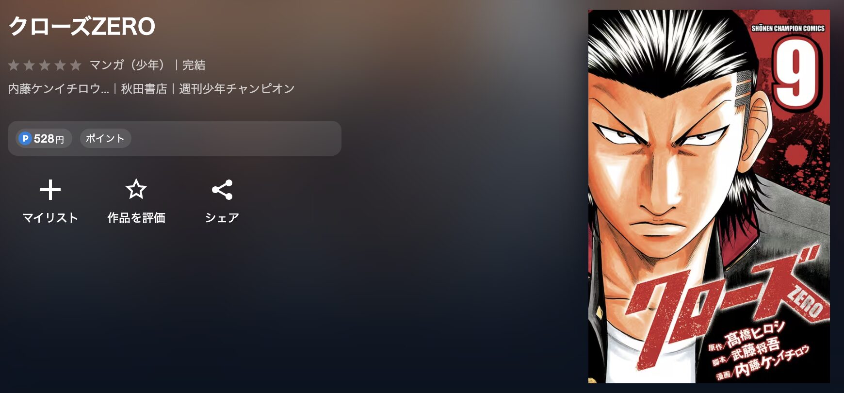 U-NEXTのクローズZERO 配信画像