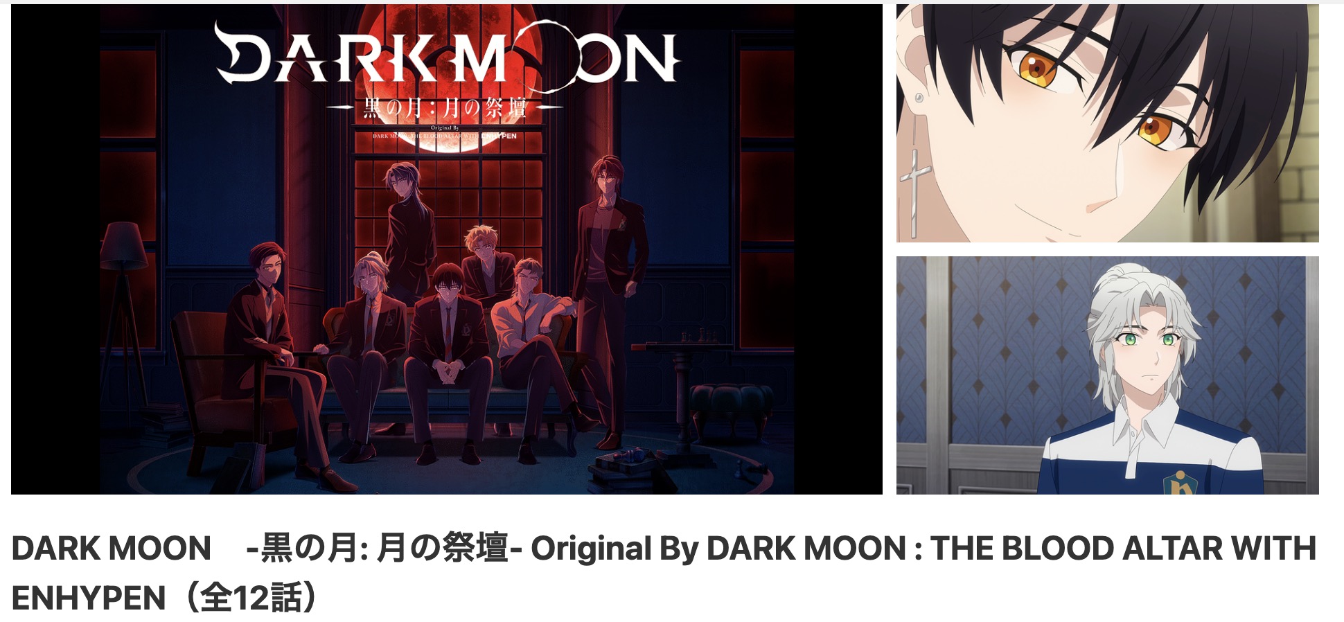dアニメストアのDARK MOON　-黒の月: 月の祭壇-配信画像