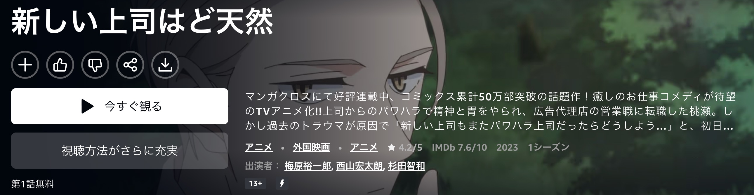 Amazonプライムの新しい上司はど天然配信画像