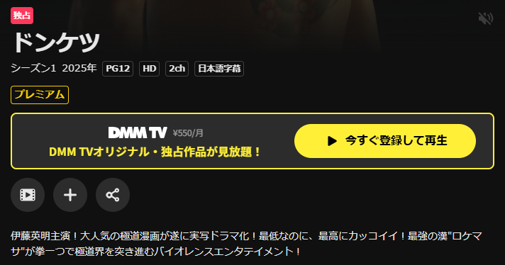 DMM TVのドンケツ シーズン1配信画像