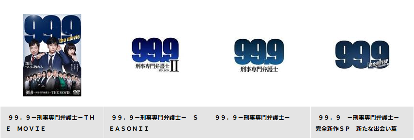 TSUTAYA DISCASの99.9 -刑事専門弁護士-