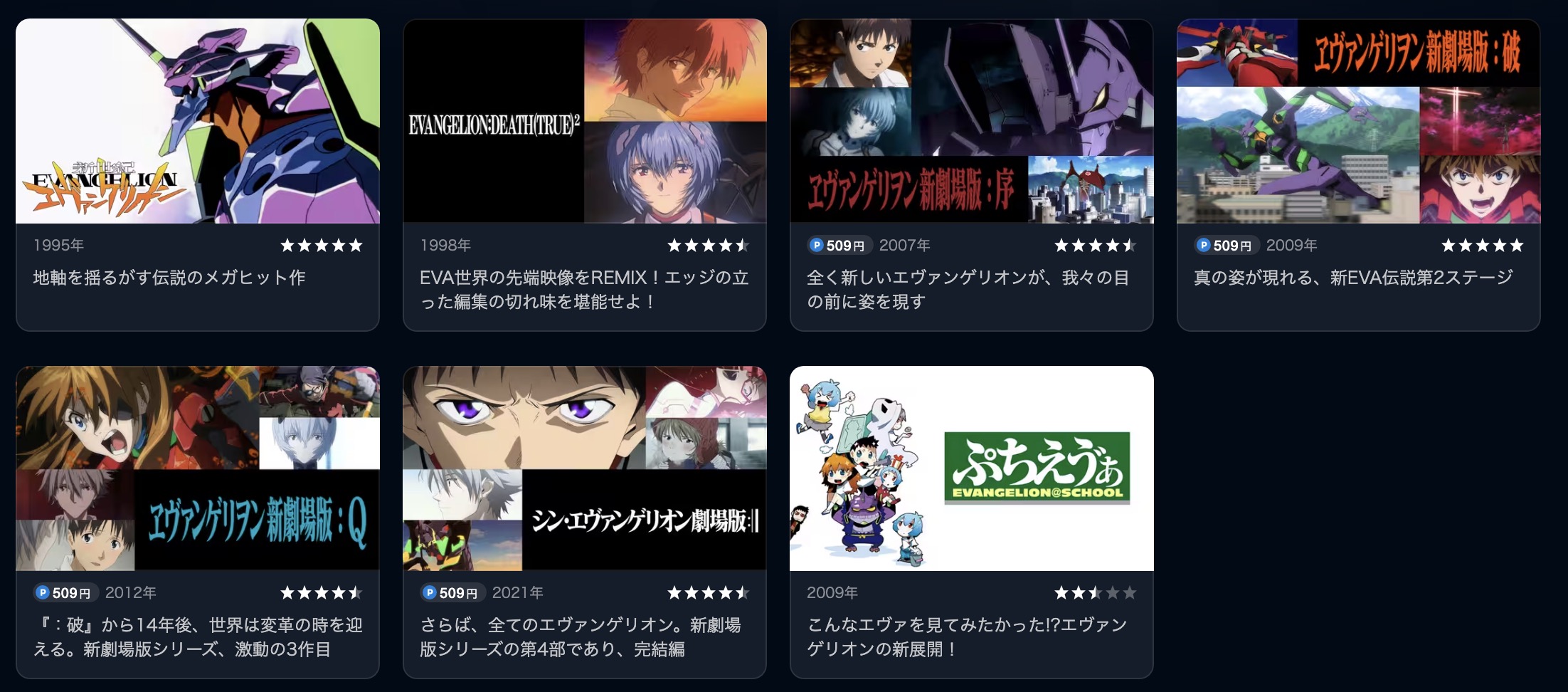 新世紀エヴァンゲリオン関連作品