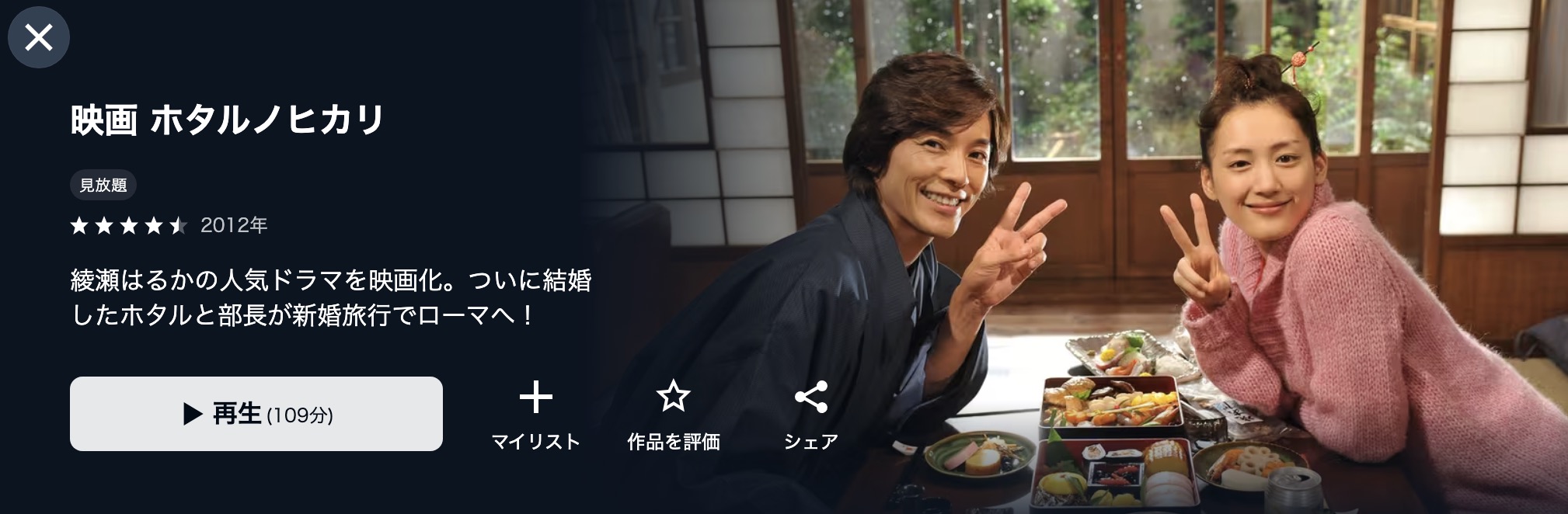 U-NEXTのホタルノヒカリ配信画像