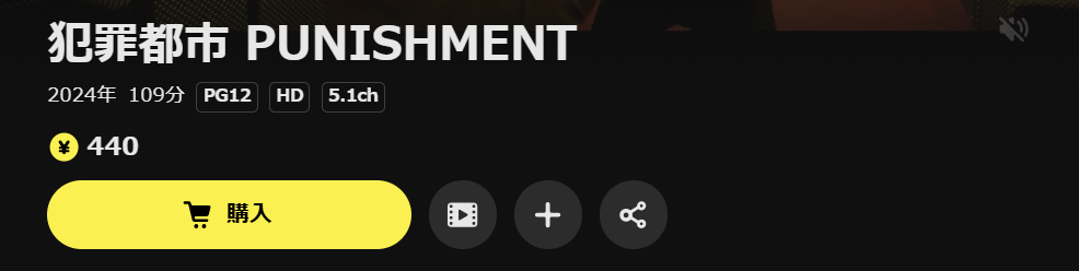 DMM TVの犯罪都市4 PUNISHMENT配信画像