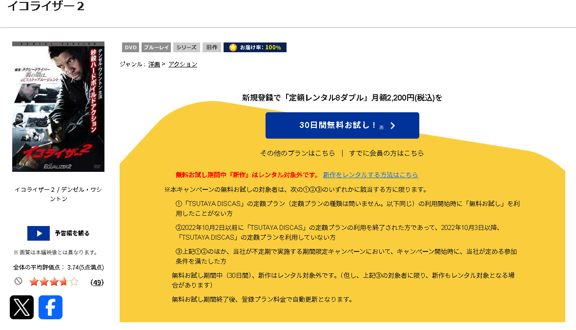 TSUTAYA DISCASのイコライザー2