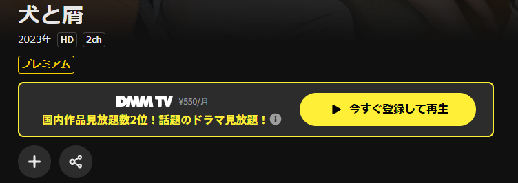 DMM TVの犬と屑配信画像