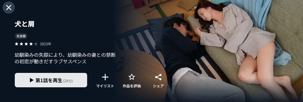 U-NEXTの犬と屑配信画像