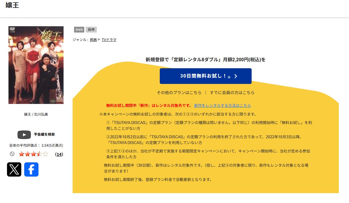 TSUTAYA DISCASの嬢王