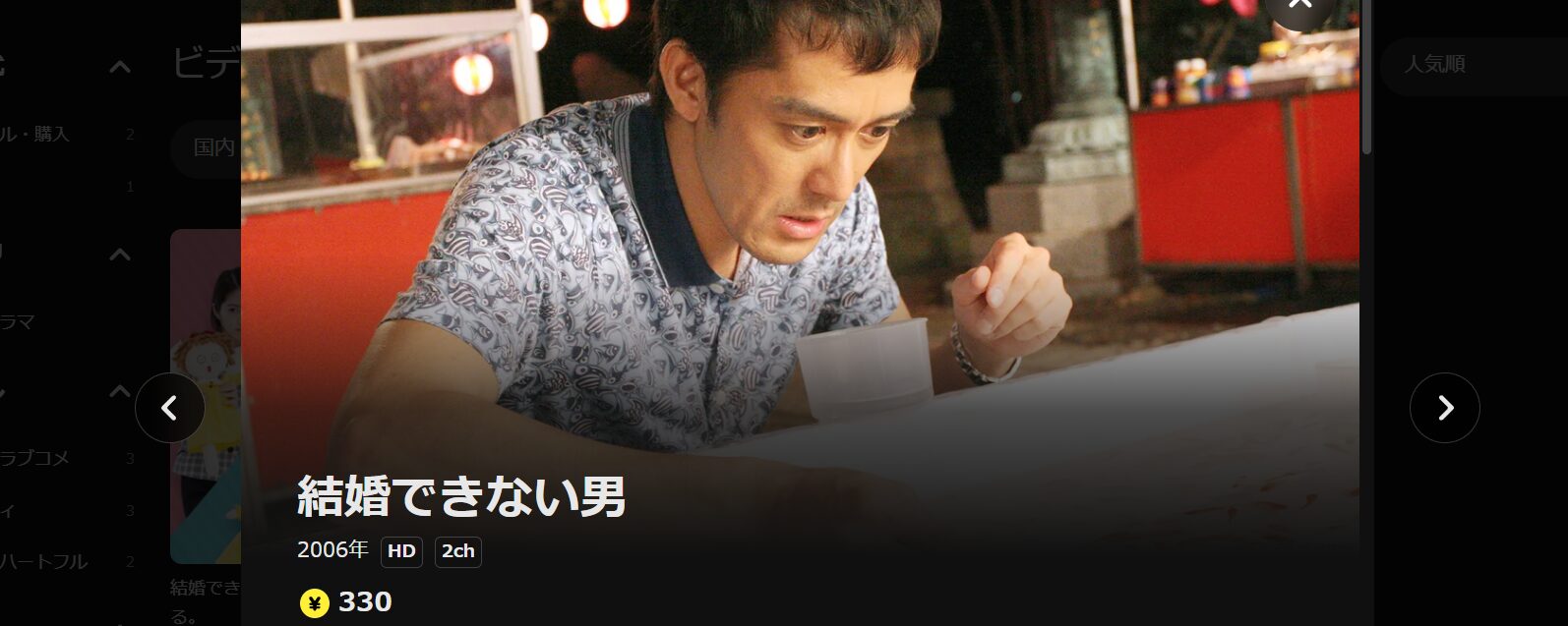 DMM TVの結婚できない男配信画像