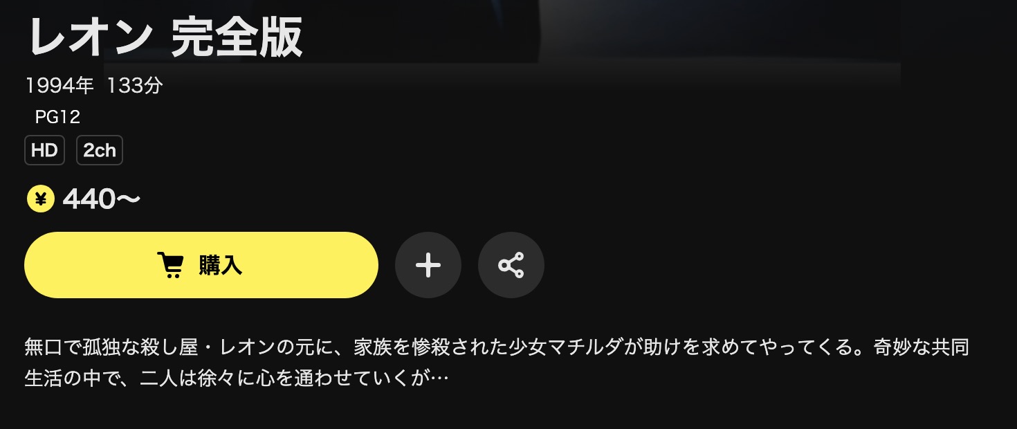 DMM TVのレオン 完全版配信画像