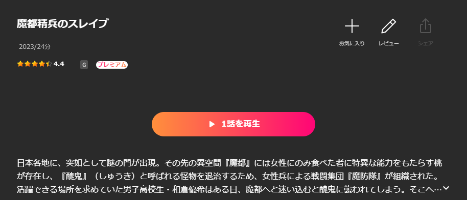 Leminoの魔都精兵のスレイブ（1期）配信画像