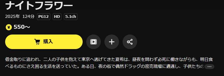 DMM TVのナイトフラワー配信画像