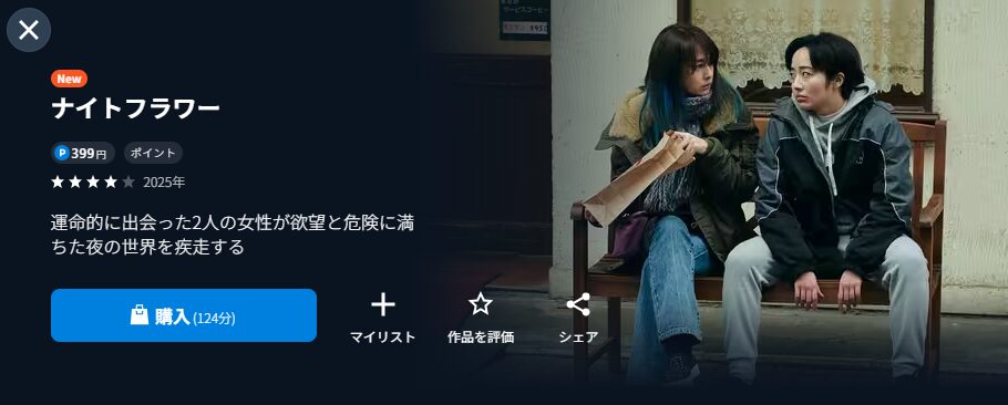 U-NEXTのナイトフラワー配信画像