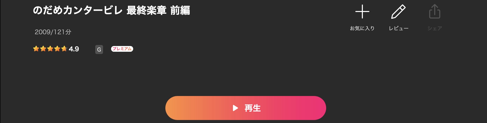Leminoののだめカンタービレ 最終楽章 前編配信画像