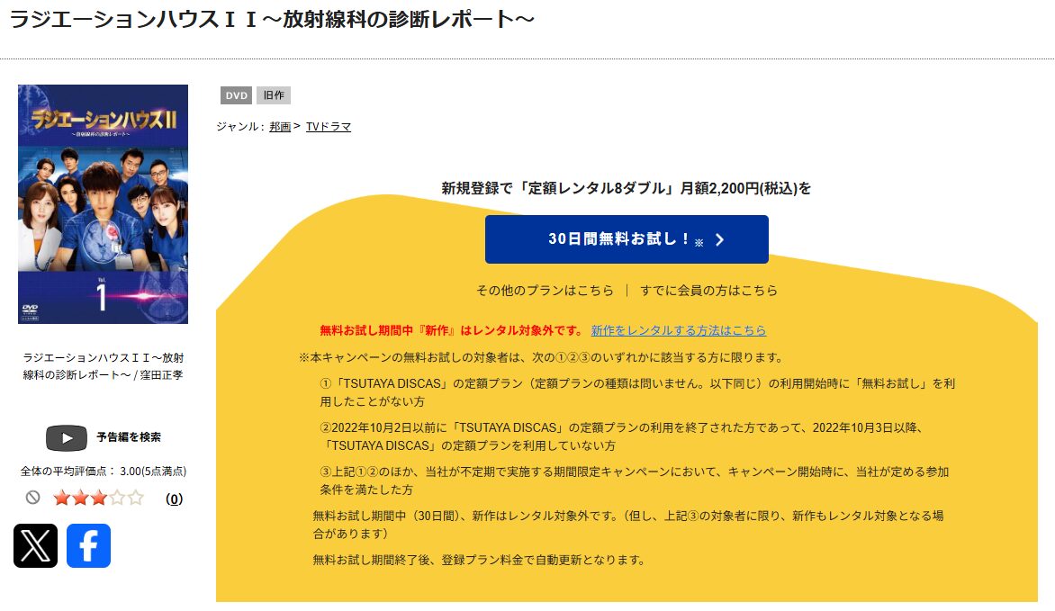 TSUTAYA DISCASのラジエーションハウス2