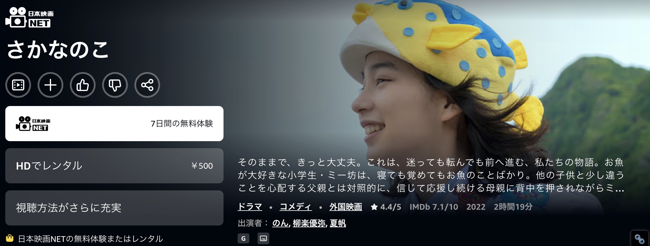 Amazonプライムのさかなのこ配信画像
