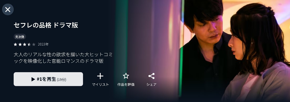 U-NEXTのセフレの品格配信画像