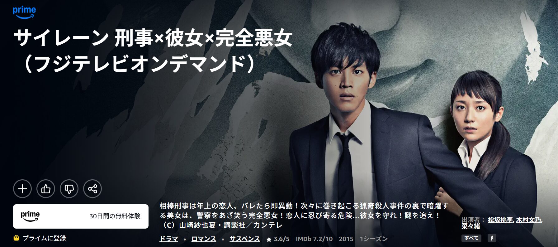Amazonプライムのサイレーン配信画像