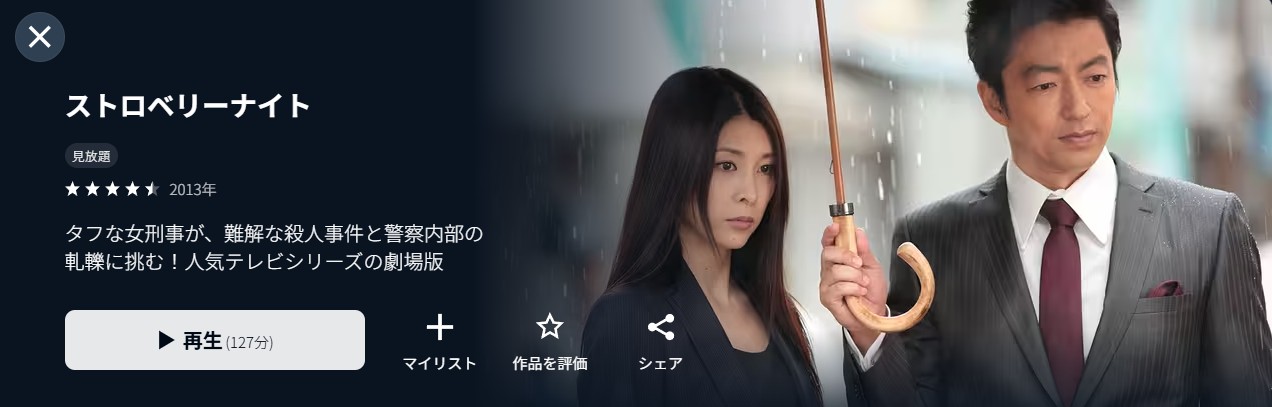 U-NEXTのストロベリーナイトシリーズ配信画像