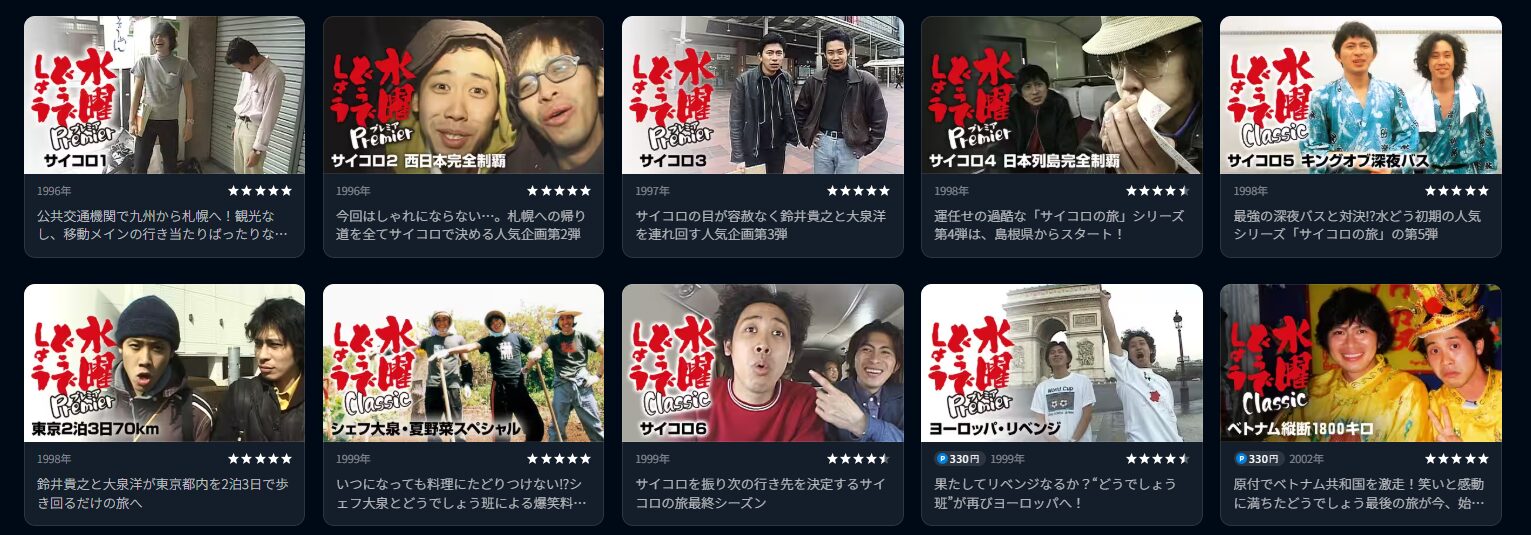 水曜どうでしょうの動画を無料視聴！配信中のサブスクまとめ - VOD劇場