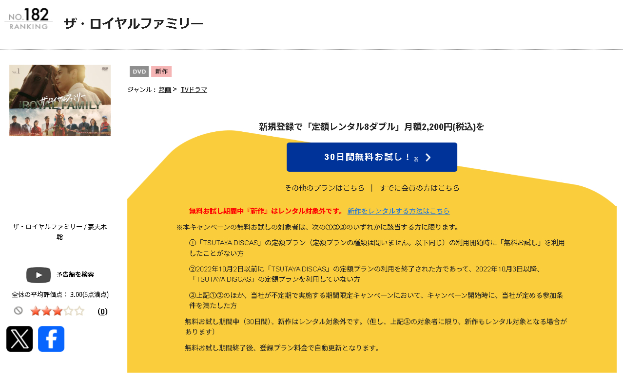 TSUTAYA DISCASのザ・ロイヤルファミリー