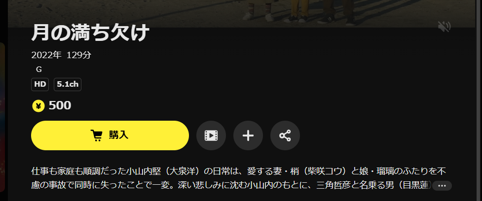 DMM TVの月の満ち欠け配信画像