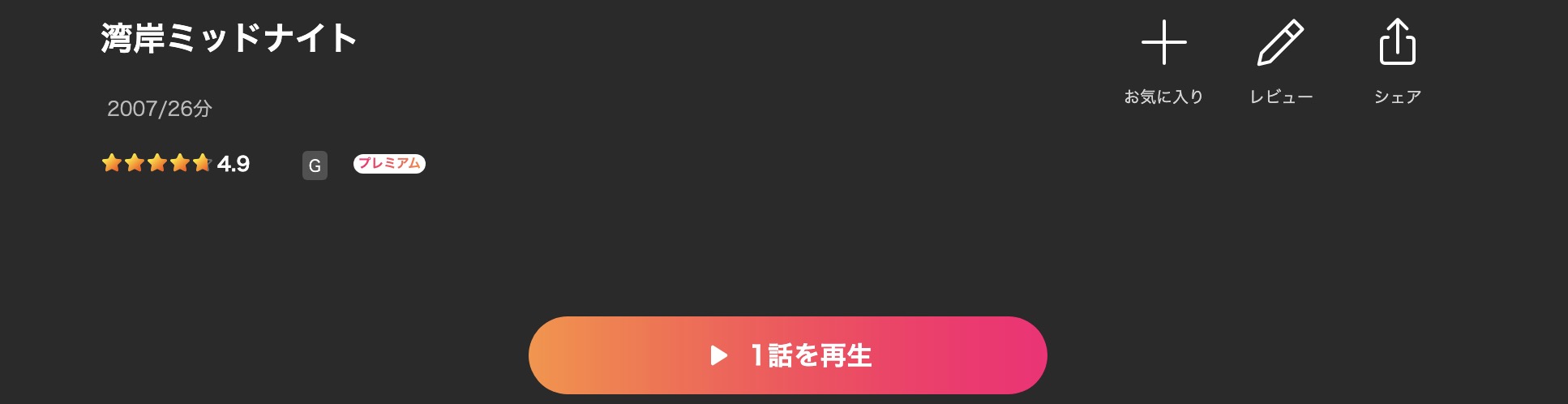 Leminoの湾岸ミッドナイト配信画像