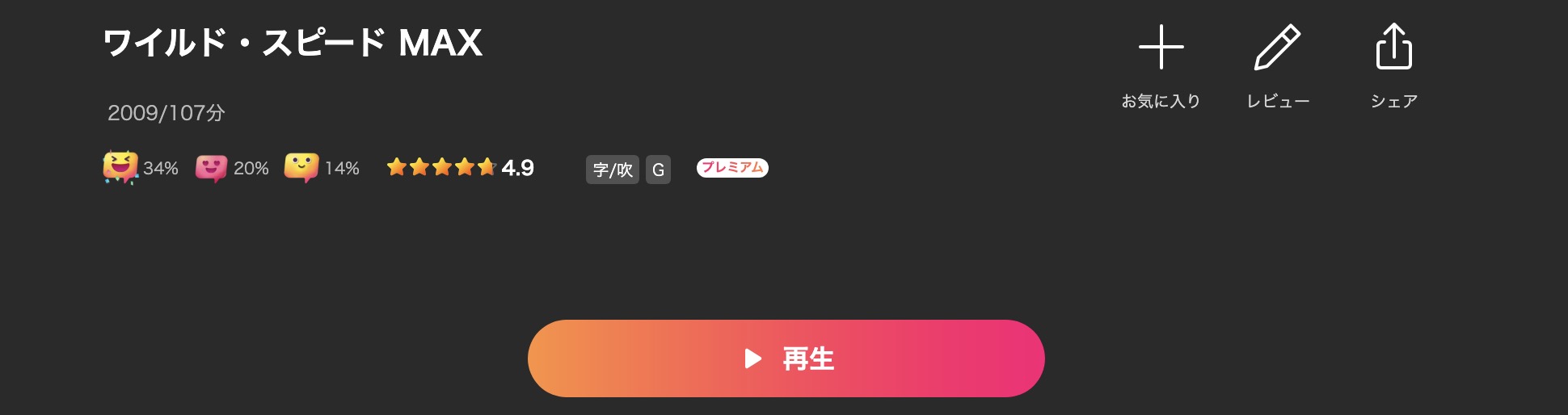 Leminoのワイルド・スピード MAX配信画像