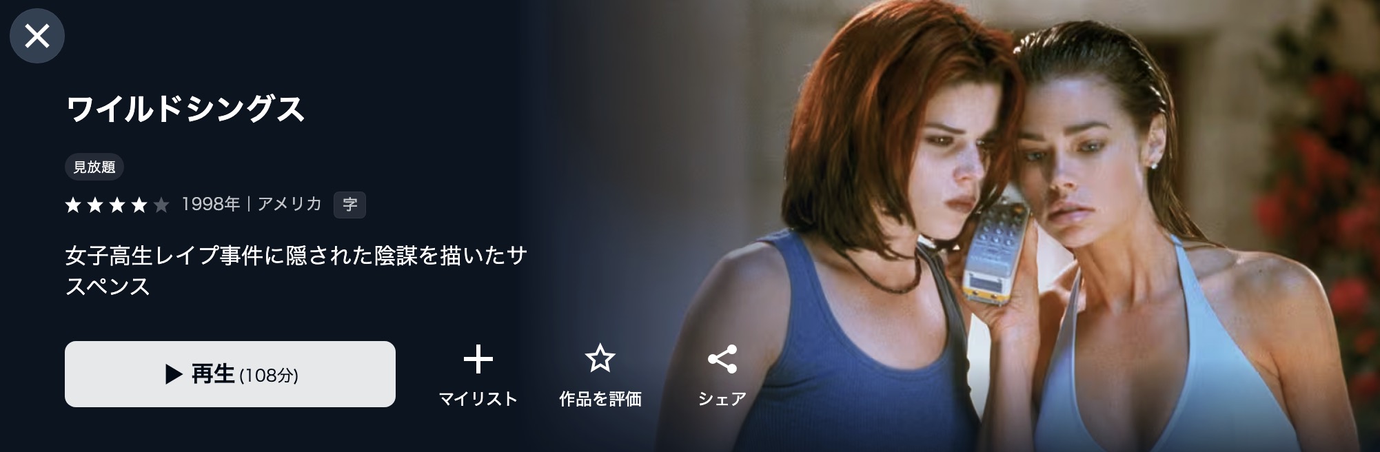 U-NEXTのワイルドシングス配信画像