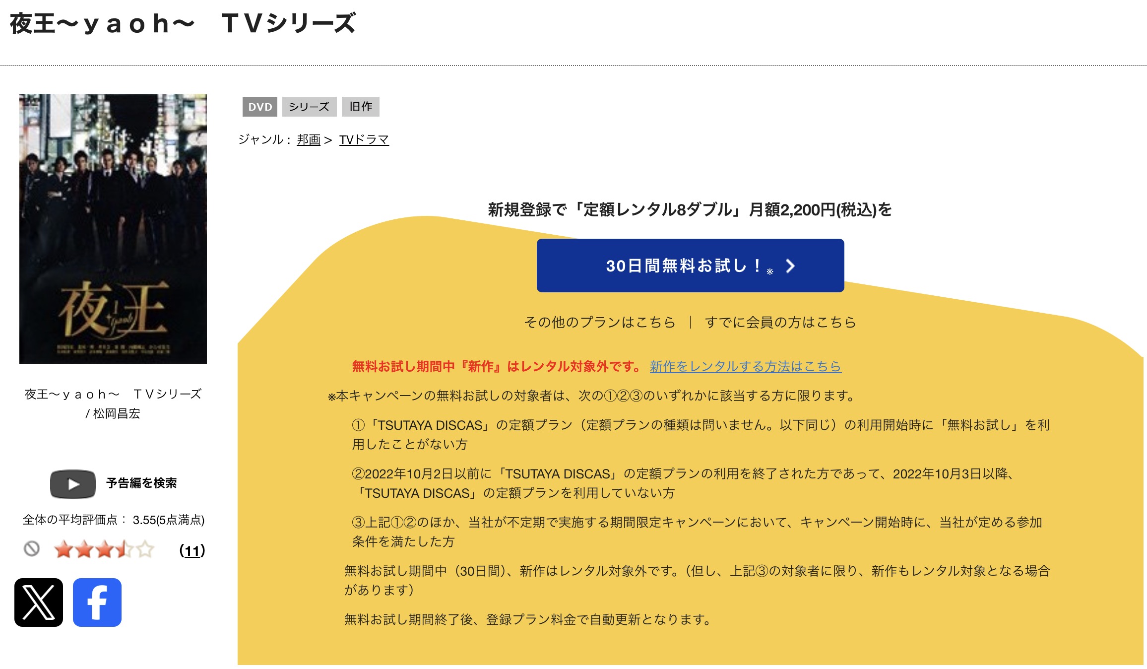 TSUTAYA DISCASの夜王