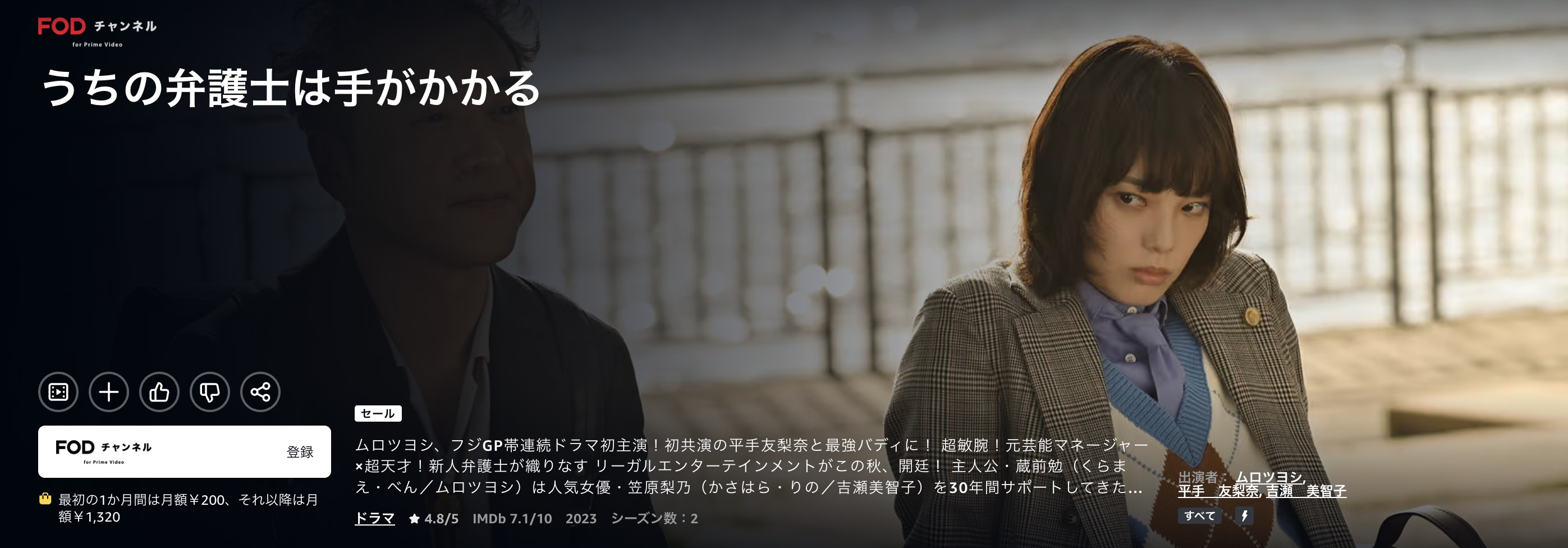 Amazonプライムのうちの弁護士は手がかかる配信画像