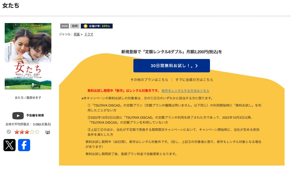 TSUTAYA DISCASの女たち