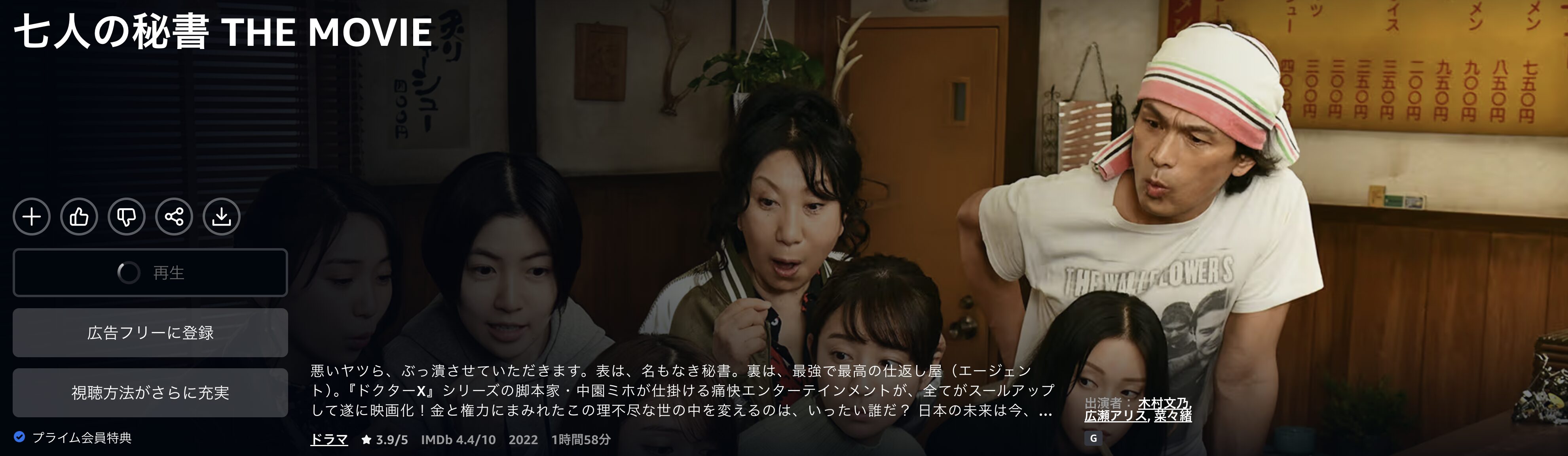 Amazonプライムの七人の秘書 ＴＨＥ ＭＯＶＩＥ配信画像